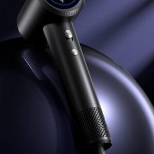 Professional Ionic Hair Dryer – 500M Negative Ions, 160,000 RPM Fast Drying, 9 Temp Settings & Auto Clean (0.8lb, Travel-Friendly)