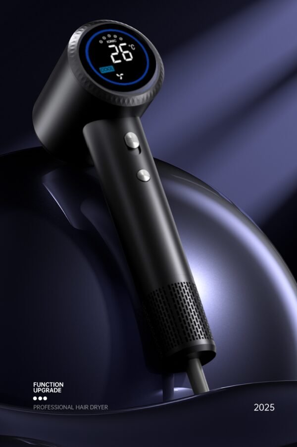 Professional Ionic Hair Dryer – 500M Negative Ions, 160,000 RPM Fast Drying, 9 Temp Settings & Auto Clean (0.8lb, Travel-Friendly)