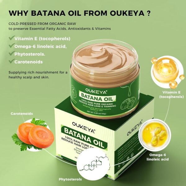 100% Pure Batana Oil for Hair Growth – Organic Honduran Hair Oil to Prevent Hair Loss & Boost Thickness (5.3 oz, Unisex) - Image 3