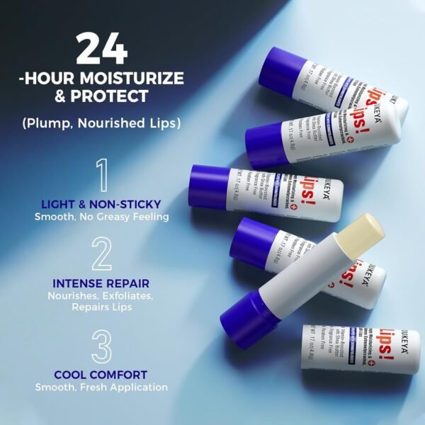 Medicated Lip Balm - 100% Natural with Petrolatum, Shea Butter & Beeswax | Overnight Repair for Severely Dry, Cracked Lips | Organic Hydration - Image 4