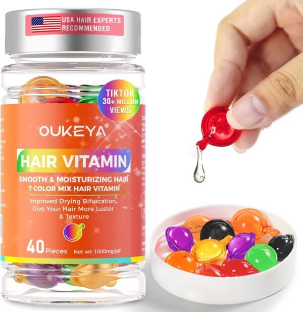With Argan, Macadamia & Avocado Oils + Vitamins A, C, E & Pro B5 – For Frizzy & Damaged Hair (7 Color Options)