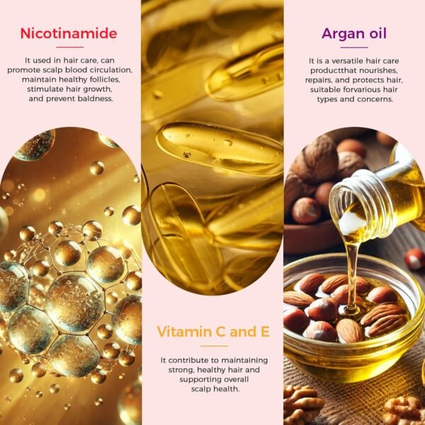 With Argan, Macadamia & Avocado Oils + Vitamins A, C, E & Pro B5 – For Frizzy & Damaged Hair (7 Color Options) - Image 2