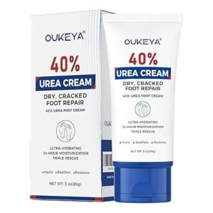 Urea Cream 40 Percent Tube 3 Oz, Urea Foot & Hand Cream for Dry Cracked, 40 per Urea Lotion for Feet Maximum Strength