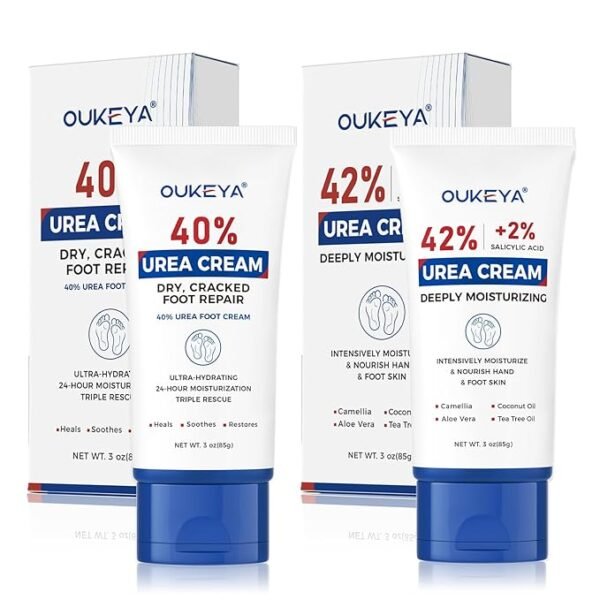 42% Urea Cream - Maximum Strength Foot & Hand Treatment for Dry, Cracked Skin | 3oz Tube (85g) | 2-Pack
