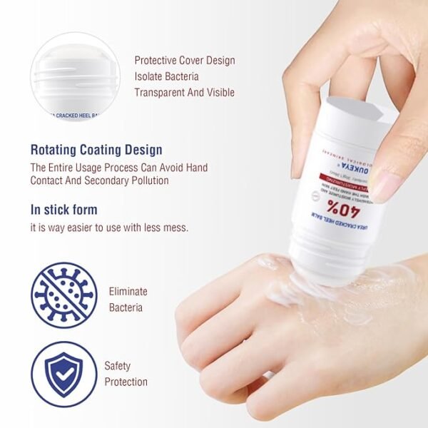40% Urea Cream Stick – Maximum Strength Foot & Hand Balm for Dry, Cracked Skin | Dermatologist-Recommended Heel Repair - Image 2